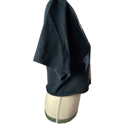 Fashion Nova Solid Black Short Sleeve Crop Top Rottweiler Dog Cotton size M - Picture 4 of 7